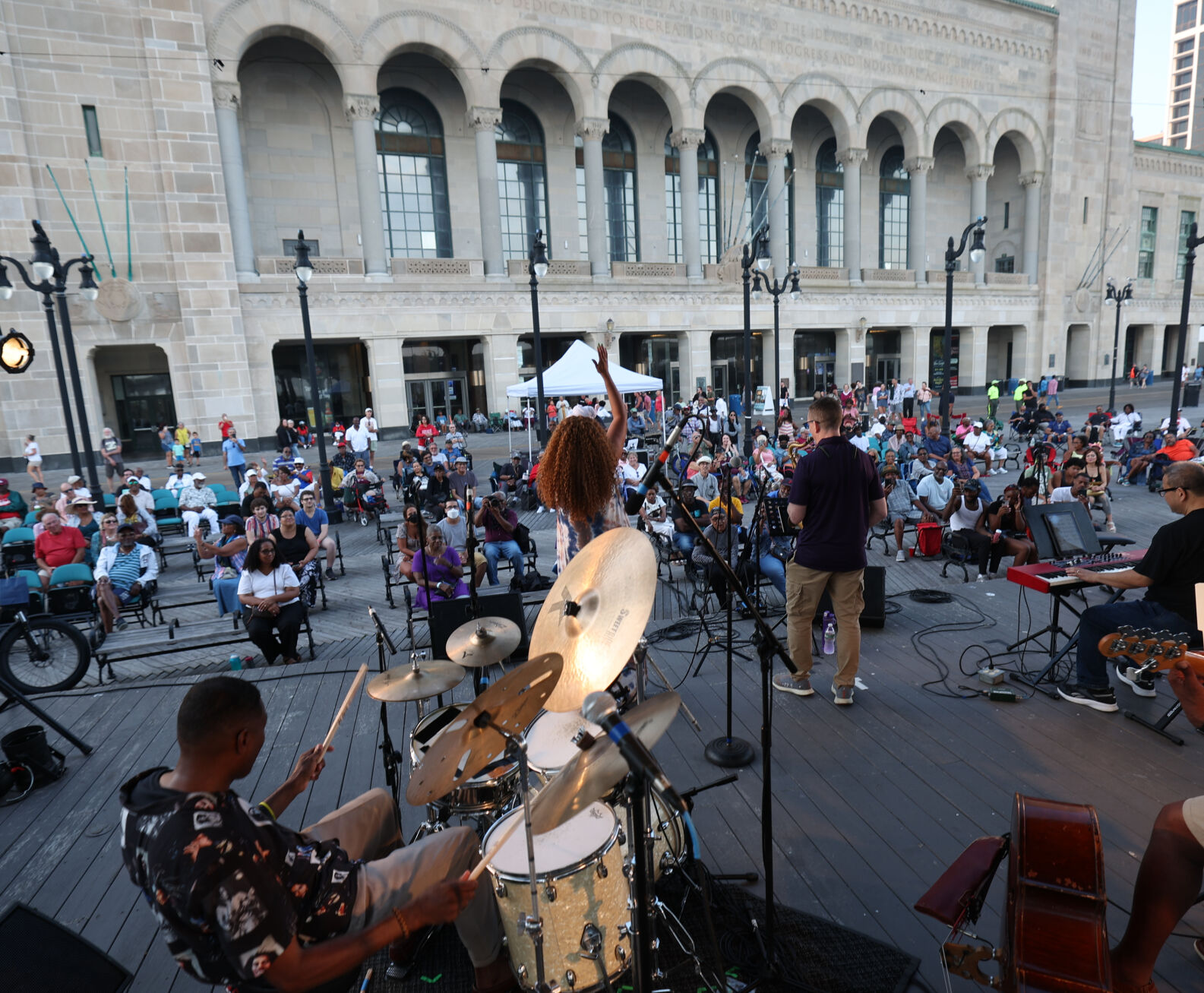 Concert at "Chicken Bone Beach" at Kennedy Plaza